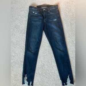 Joes skinny jean with rough hem